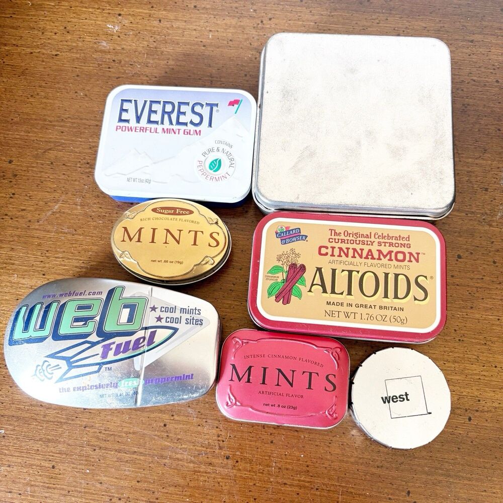Lot Of Mint Tins Altoids Everest Web Fuel For Crafting Advertising